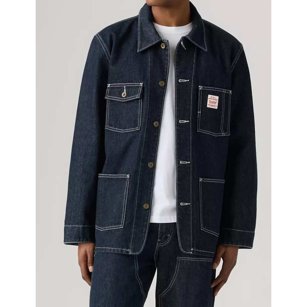 Levis Denim Berkley Chore Coat Mens S Blue NEW Workwear Jacket Cowboy Farm Barn